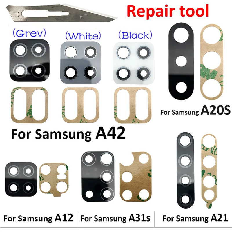 

100% оригинал для Samsung Galaxy A22 4G 5G A80 A12 A21 A31S A42 A02S A10S A20S задняя камера стеклянный объектив с защитной наклейкой