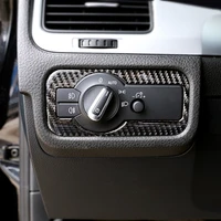 car carbon fiber interior headlight switch frame cover sticker trim for vw touareg 2011 2012 2013 2014 2015 2016 2017 2018