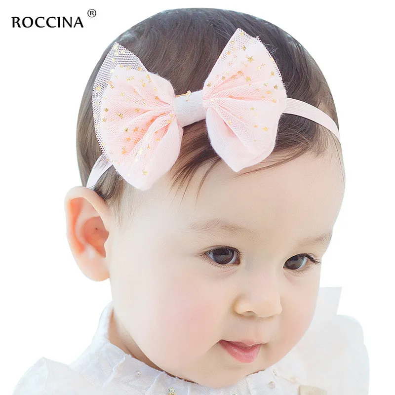 Детская эластичная повязка на голову с бантом | одежда и обувь