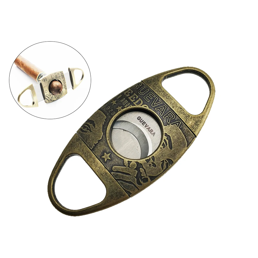 Нож GUEVARA с двойными лезвиями карманный классический резак для сигар гильотина из