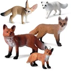 Лидер продаж, Имитация животных, лисы, игрушка, фигурки, коллекционная игрушка, дикие животные, модель, детские пластиковые однотонные игрушки для детей, подарки
