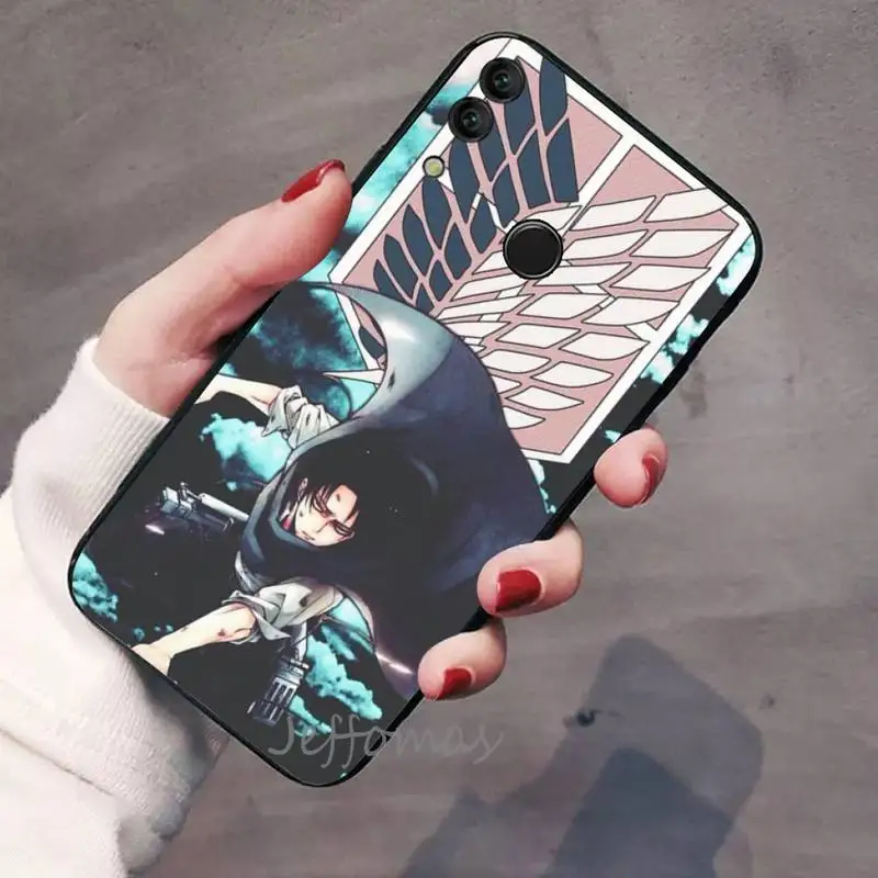 

Anime Attack On Titan Levi Ackerman Phone Case For Huawei Honor view 7a5.45inch 7c5.7inch 8x 8a 8c 9 9x 10 20 10i 20i lite pro