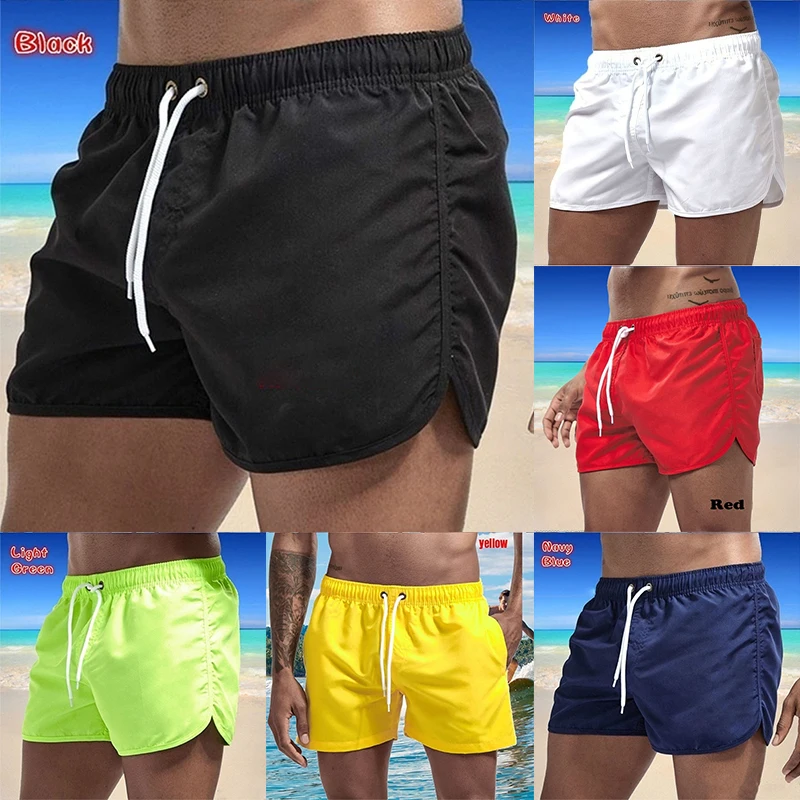 Новые летние мужские быстросохнущие шорты, одежда для купания, пляжные шорты, плавательные шорты, пляжная одежда