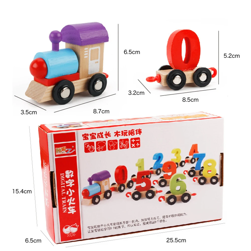 

Wooden Educational Toys Digital Train Cognitive Teaching Aids Intelligence Game Building Blocks Children's Early Education Toys