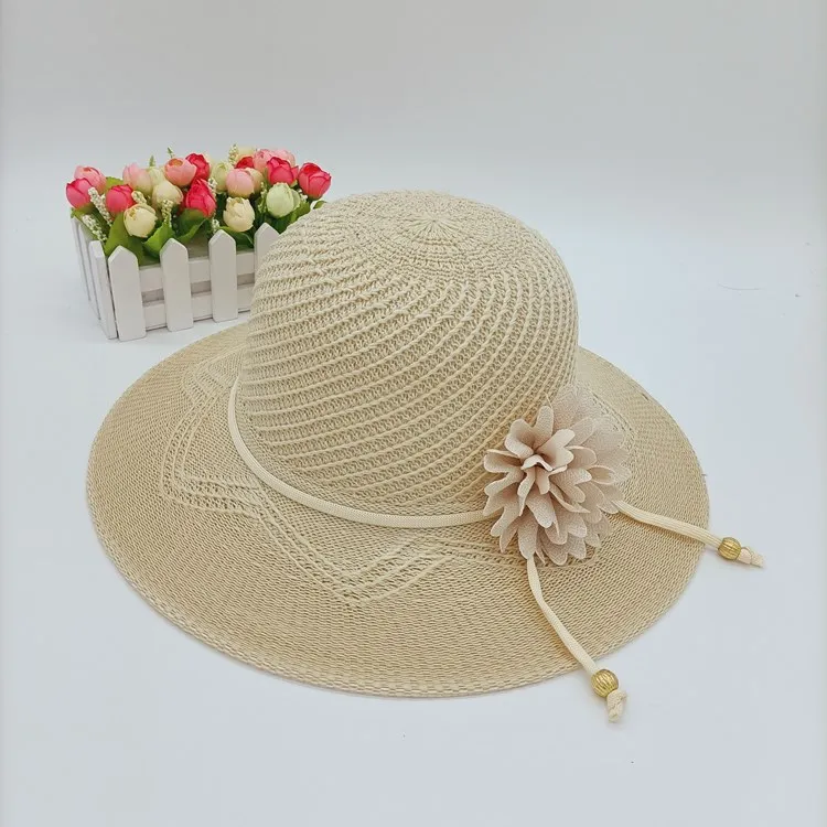 

2021 New Fashion Summer Big Brimmed Hat Ladies' New Knitted Hats Korean Version Casual Outings Sun Hats Big Eaves Women Sun Hat