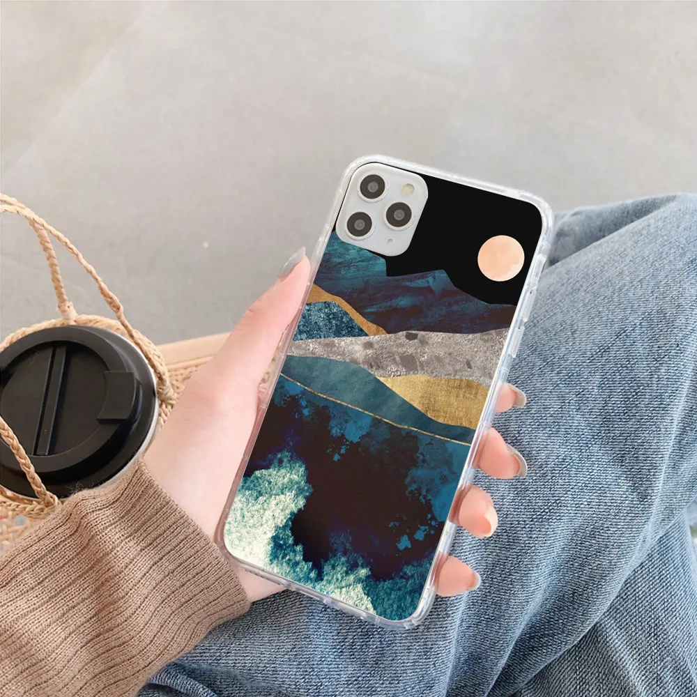 

Hand Painted Soft Silicon Fundas For Iphone 13 12 11 Pro Max Mini XR Oil Painting Cover for Iphone11 12Mini 13Pro 11ProMax Case