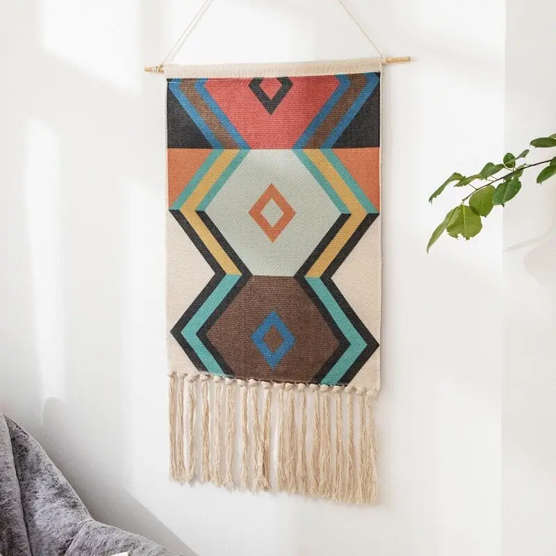 

Fabric Hanging Tapestry Boho Persian Home Decoration Watt-hour Meter Box Cover Geometric Printing Wall Hanging Blanket Decor