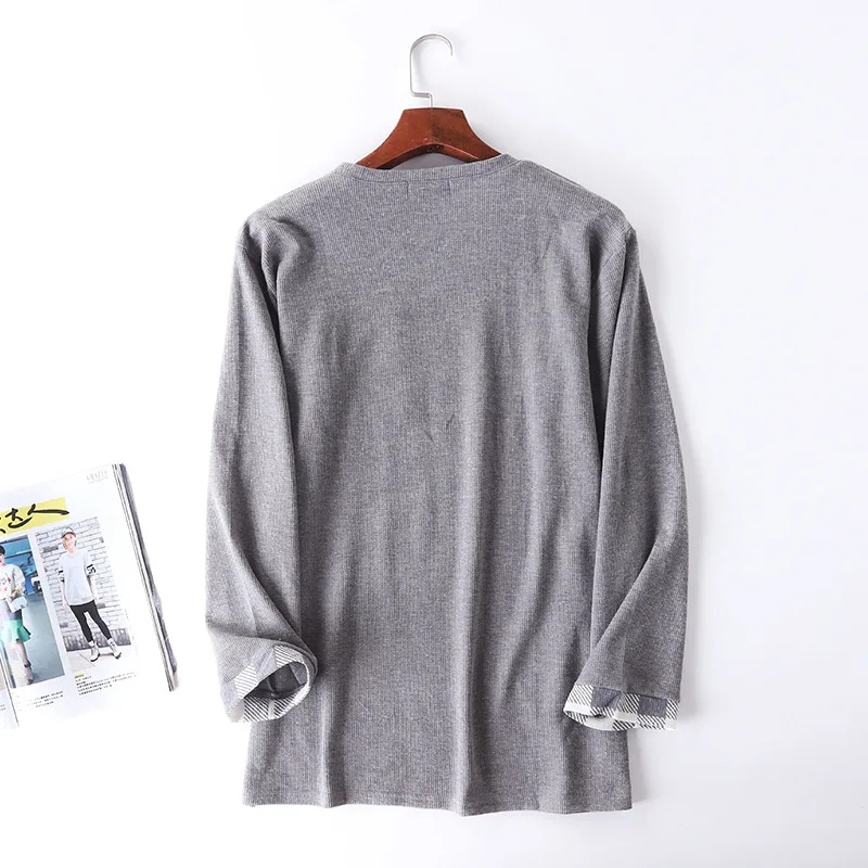 пижама мужская весна-осень новый хлопковый пижамный комплект Мужская с рисунком