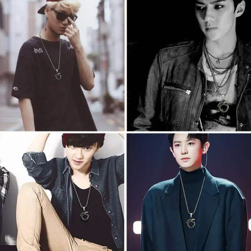 Пистолет Новая мода Китай длинный дракон Подвески Круглые крест цепи Короткие