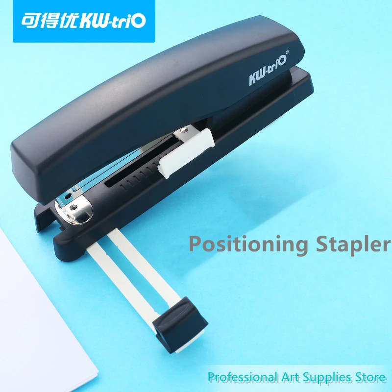 

KW-triO 5885 Positioning Stapler with Paper Guide Adjustable Feed Depth Ruler Convenient and Fast Binding Office School Supplies