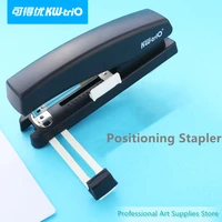 kw trio 5885 positioning stapler with paper guide adjustable feed depth ruler convenient and fast binding office school supplies