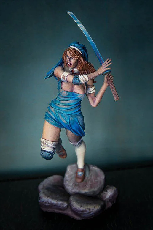 1/24 Assembly Resin Figure Kit Female Warrior 75mm | Model Building Kits