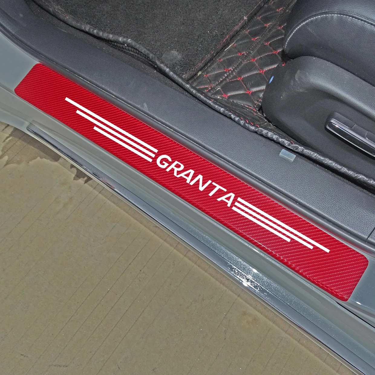 Наклейка на дверь автомобиля из углеродного волокна 4 шт. Защитная для lada VESTA niva