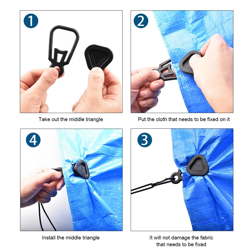 

10/20pcs Tarpaulin Clip Quality Durable Awning Tent Lashing Buckle Outdoor Camping Awning Hook Windproof Rope Barb Clip