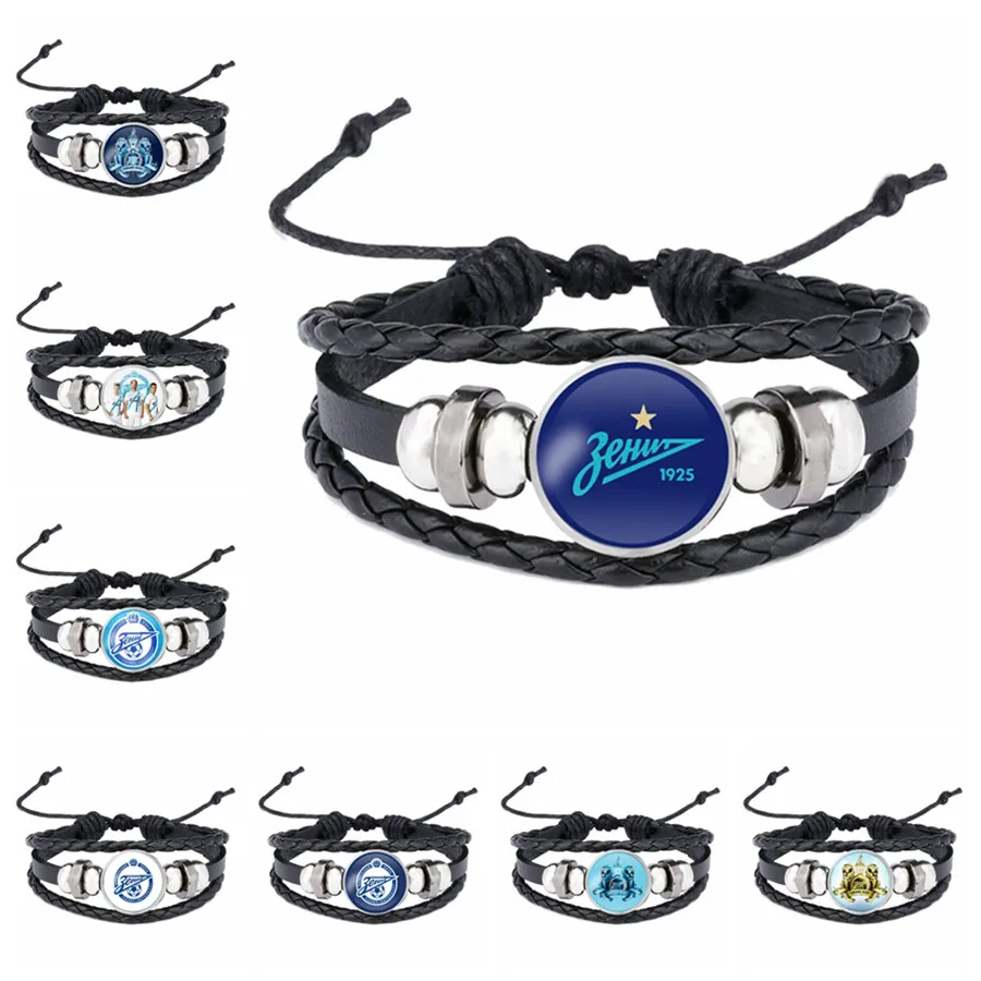 Новинка 2019 кожаный браслет с логотипом футбольного клуба FC Zenit логотип для женщин