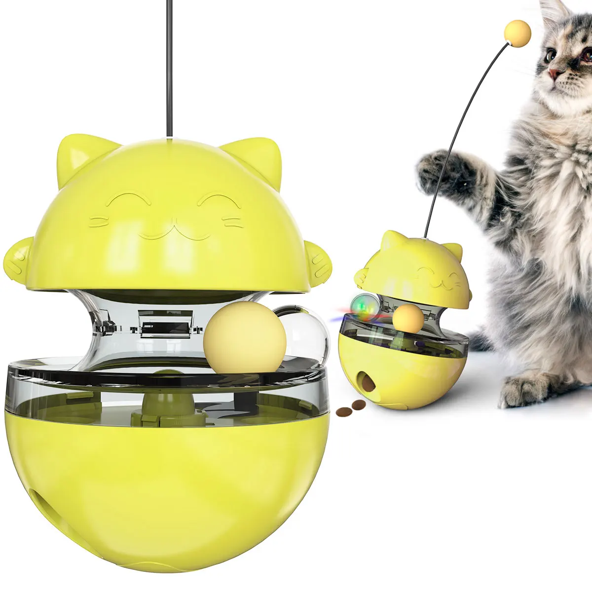 DouNiOne tumbler cat toy leaking food ball tease cat stick self-healing interactive toy anti-boring artifact