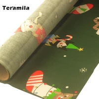 teramila christmas designs cloth pinted fabrics diy sewing telas patchwrok for needlework quilts tablecloth 100 cotton fabric