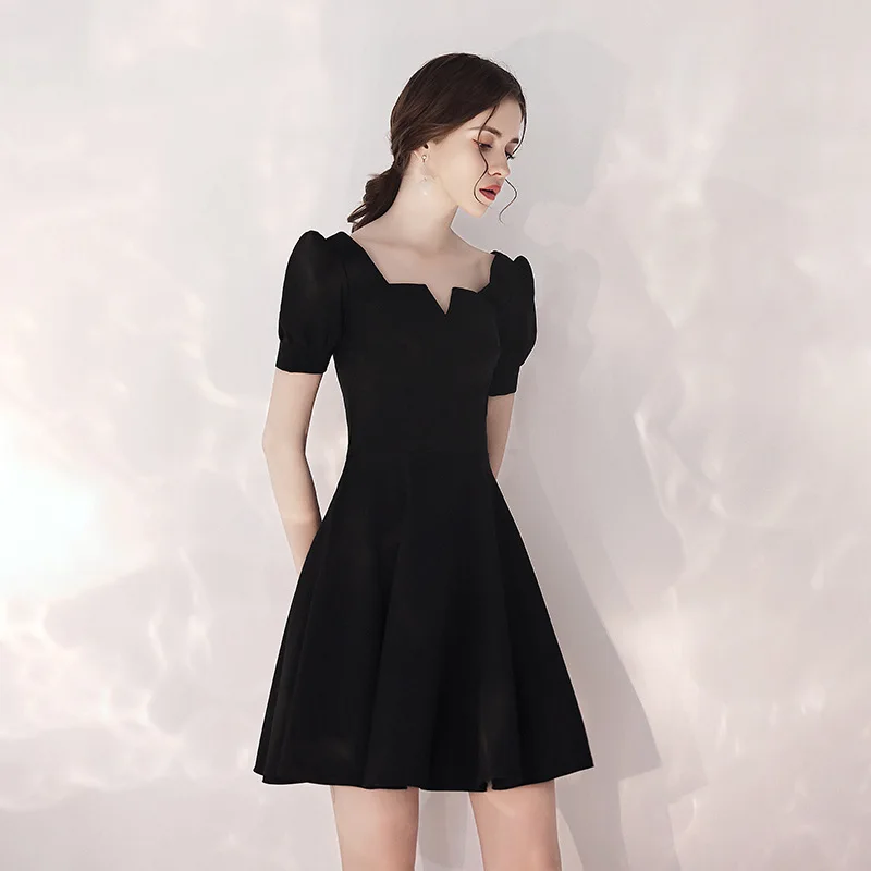 Simple dresses elegant long prom black evening gowns for women festa short dress girls party night | Свадьбы и торжества