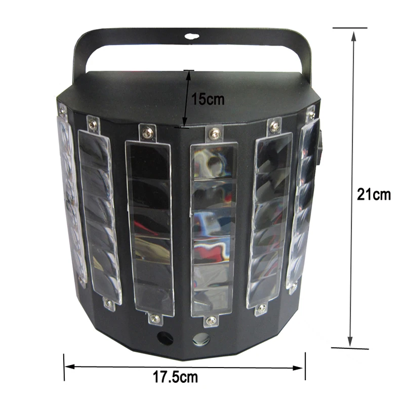 Светодиодный стробоскоп 9 цветов Бабочка Дерби праздничный светильник DMX512