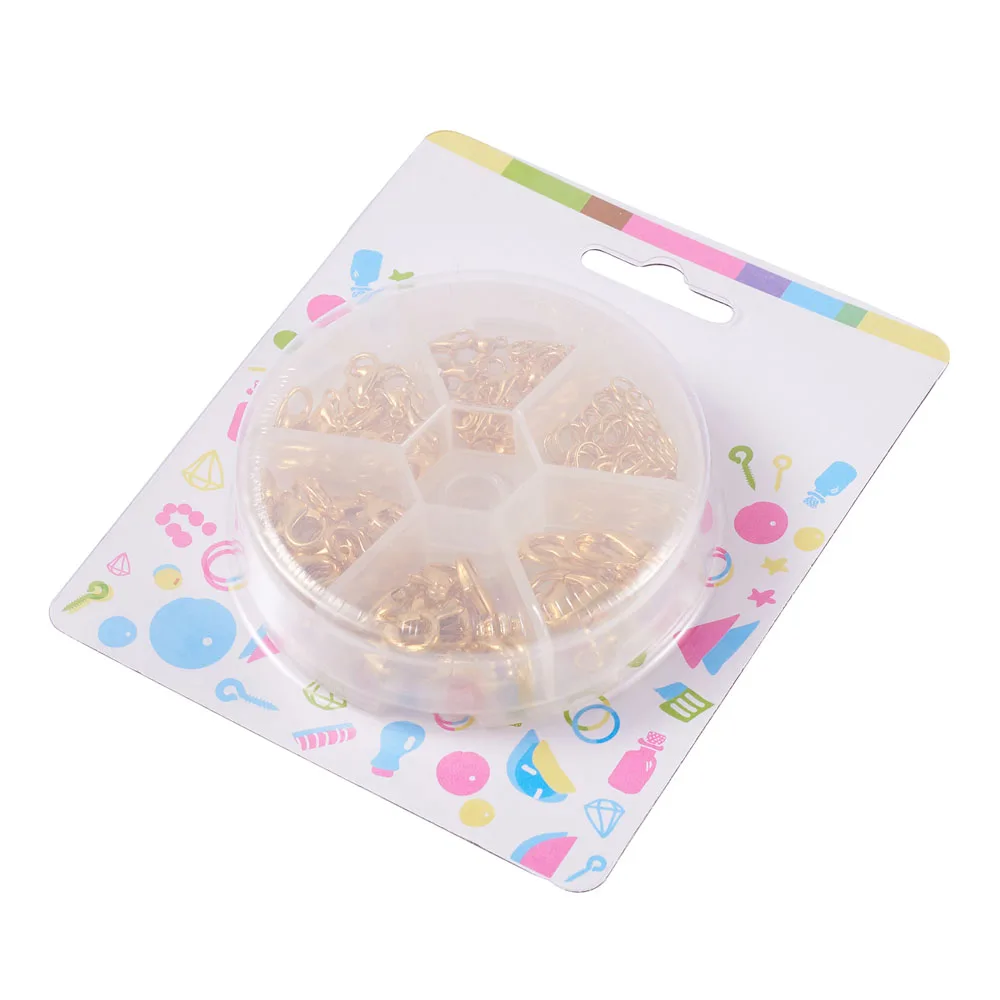 Застежки и соединительные кольца в виде карабина из сплава золотистого