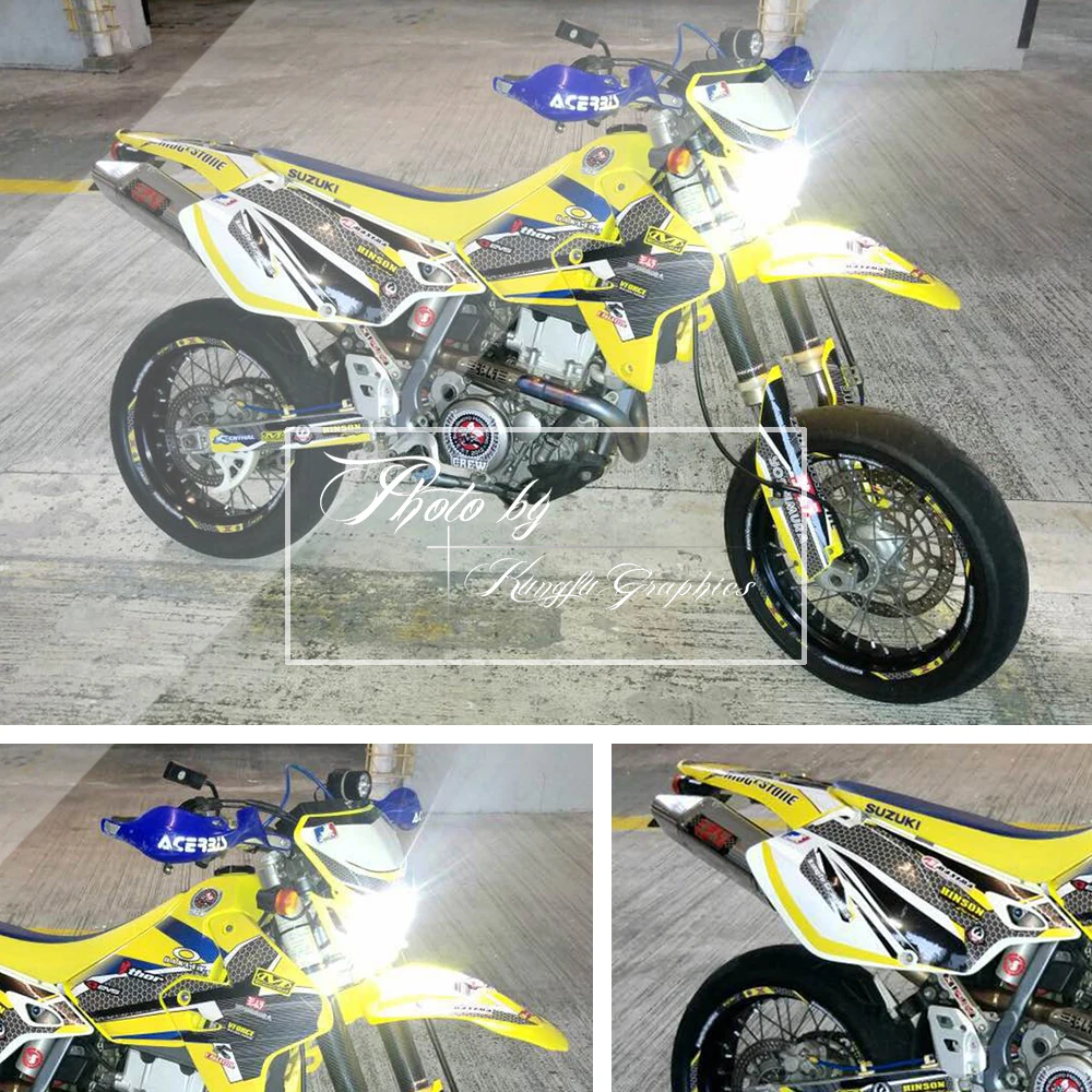 Наклейки для мотоциклистов KUNGFU виниловые наклейки DRZ400SM DRZ 400 E Enduro KLX R - купить по