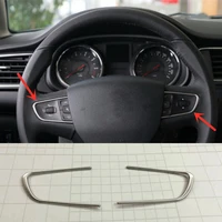 for citroen c4 2016 stainless steel car steering wheel decoration button sticker cover trim car styling accessories 2pcs