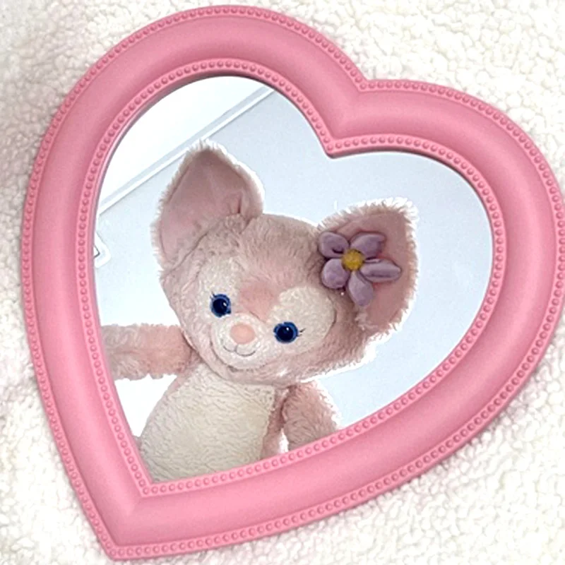 

Heart-shaped Makeup Mirror Desktop Vanity Mirror Wall Makeup Mirror Room Wall Decoration Cute Girl Love Makeup Mirror