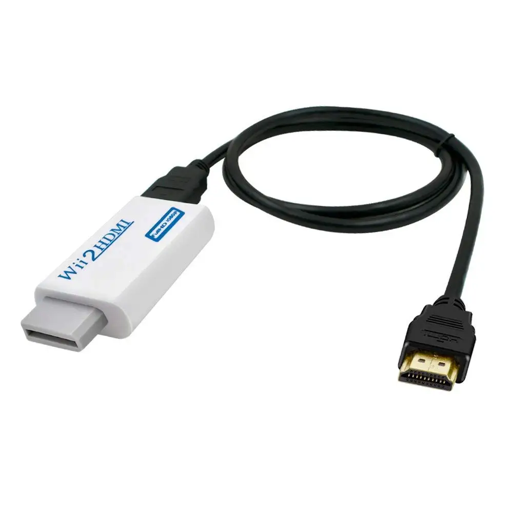 For Wii to HDMI Converter with 5ft High Speed HDMI Cable Wii2HDMI Adapter Output Video&o with 3.5mm Jack o, Support All