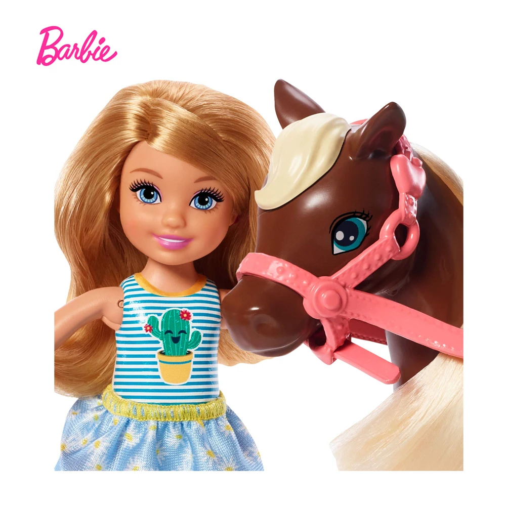 Барби лошадь тренажер маленький Келли и ее пони клуб Челси кукла игрушка модная
