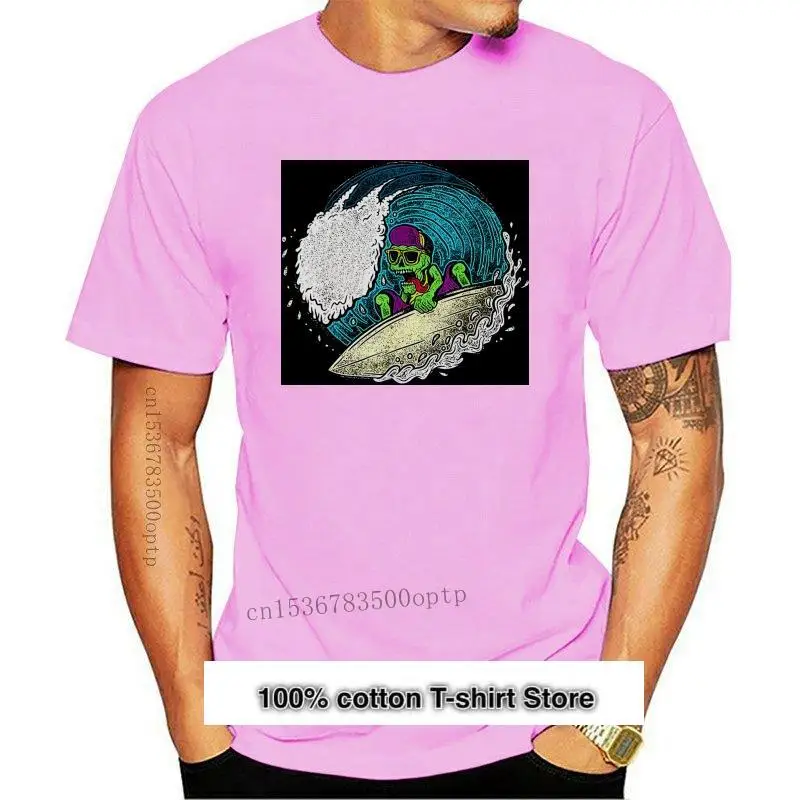 

Camiseta Unisex para hombre, camisa con esqueleto humano, Cráneo, surf, nueva