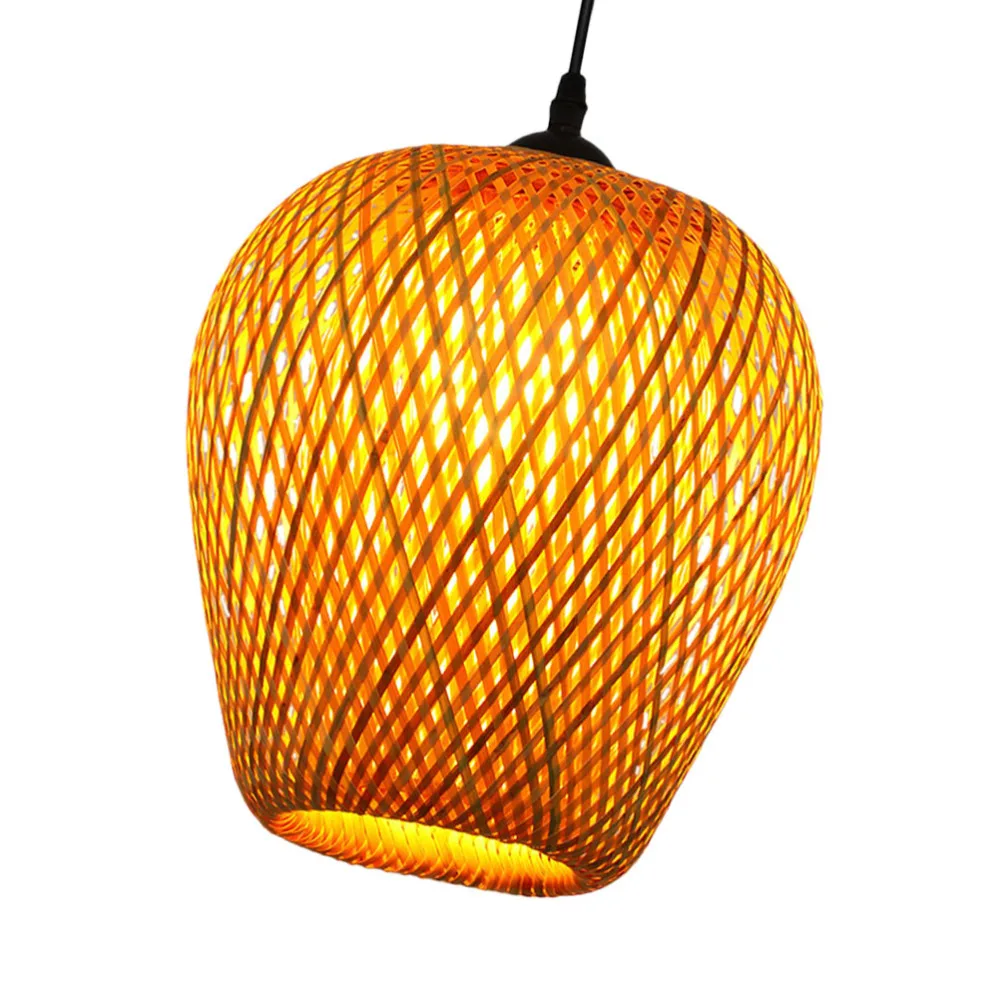 

1Pc Tearoom Decorative Pendant Lamp Natural Decorative Ceiling Light (Khaki)
