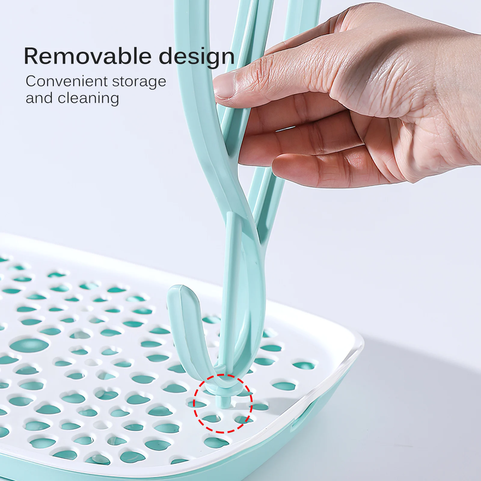 

Cute Baby Bottle Drying Rack Detachable Multifunctional Baby Milk Bottle Drainer Hanger Cleaning Drainer Feeding Cup Holder