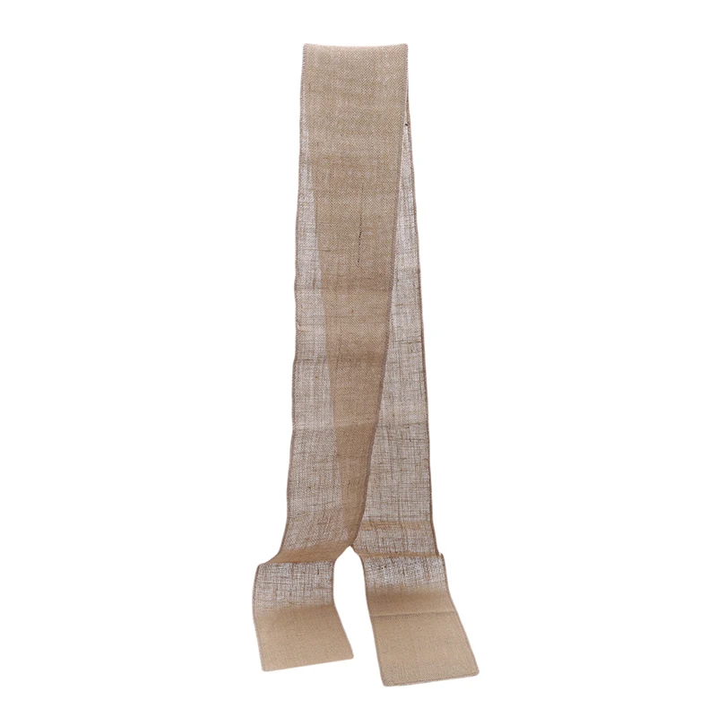 5 шт./упак. свадьба крышка стула створки из конопляной ткани с галстуком бабочкой