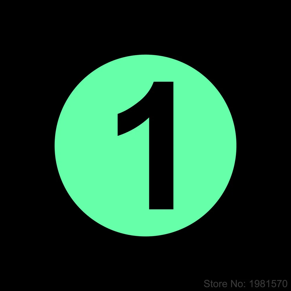 Наклейка со светящимися цифрами s наклейка с круглыми для дома квартиры