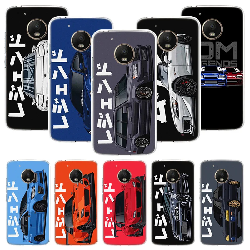 

JDM Tokyo Drift Sports Car Phone Case For Motorola Moto G9 G8 G7 G6 G5 E6 E5 E4 Plus Play Power One Action Macro Coque Cover Cap