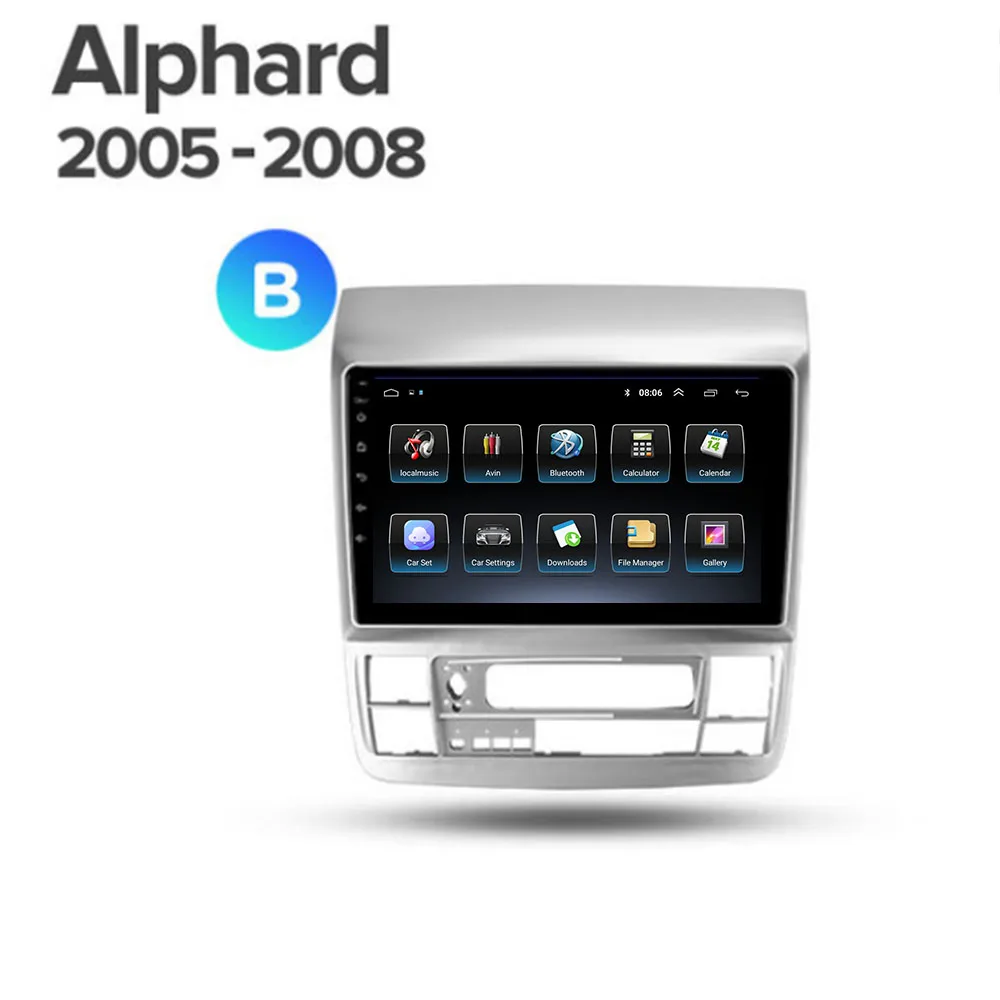 Автомобильный мультимедийный плеер на Android 11 для Toyota Alphard 2002-2011 с GPS-навигацией RDS
