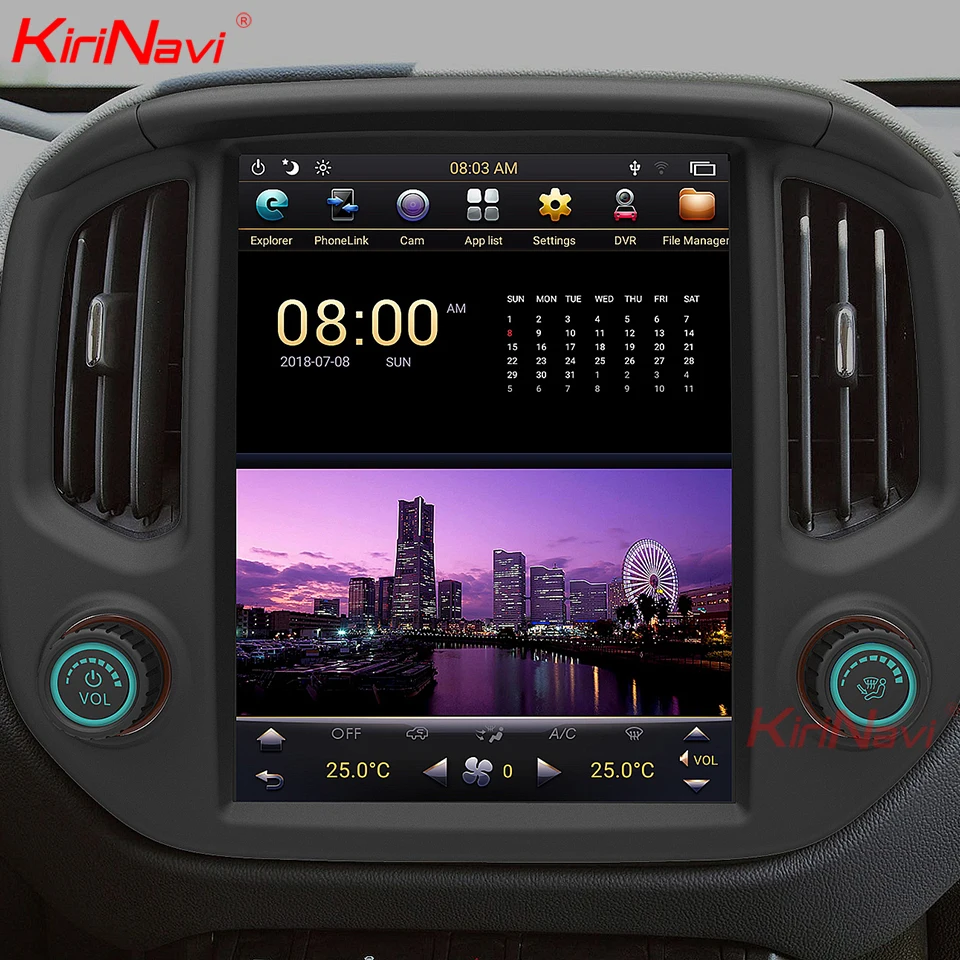 KiriNavi вертикальный экран Tesla стиль 1 Din Android 9 0 автомобильное радио для Chevrolet Colorado GMC