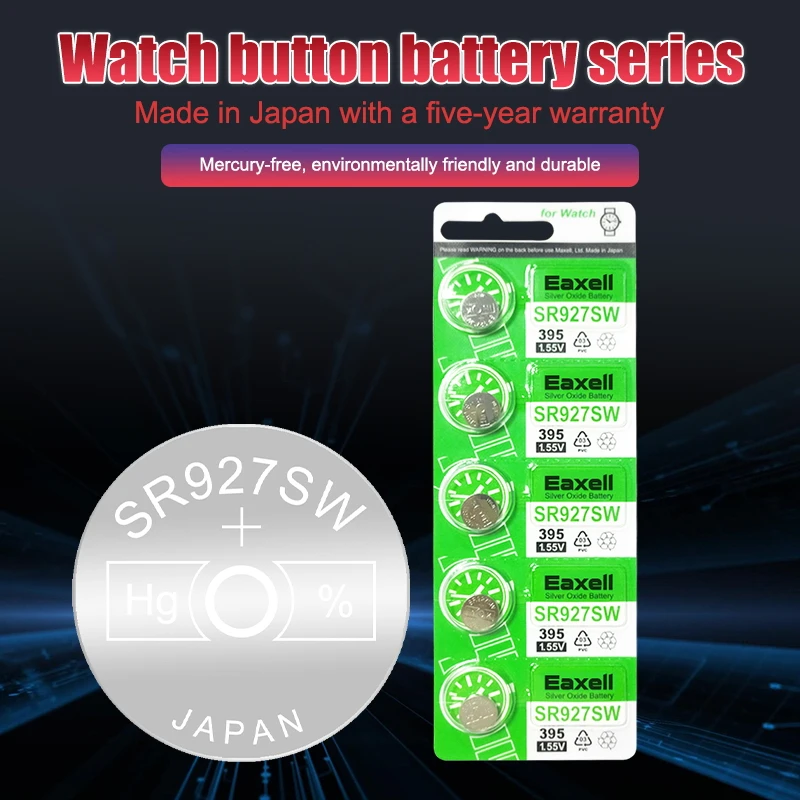 2 шт./лот 395 100% оригинальный новый аккумулятор из оксида серебра для часов