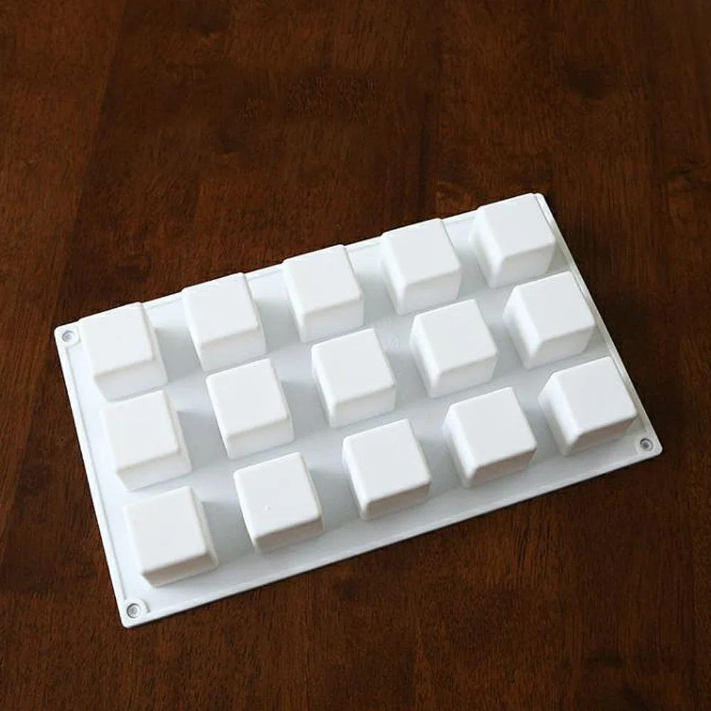 

French Mousse 15 with Chocolate Silicone Mold Cube Cake Mold DIY Baking Dessert Mold Kitchen Tool Accessories Supplies