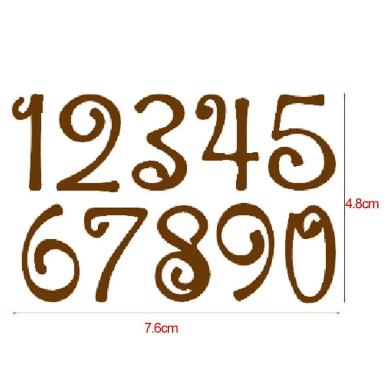 10 шт. символ цифры ремесло декоративные номер металлические высекальные формы DIY