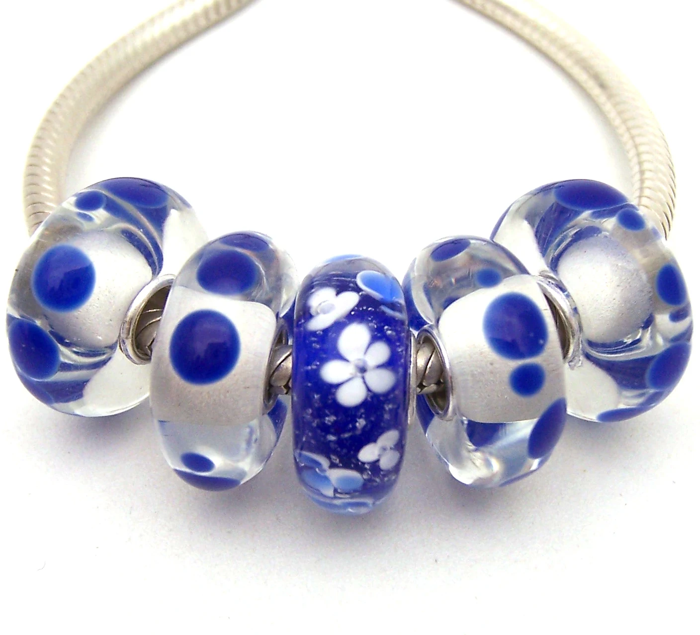 

YG999 5X 100% Authenticity S925 Sterling Silver Beads Murano Glassbeads beads Fit European Charms Bracelet diy jewelry Lamp-work
