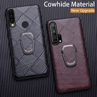 leather phone case for huawei honor50se 50pro v40 v40 pro plus x20 se 9x 10 20 30 pro rhombus texture magnetic kickstand cover