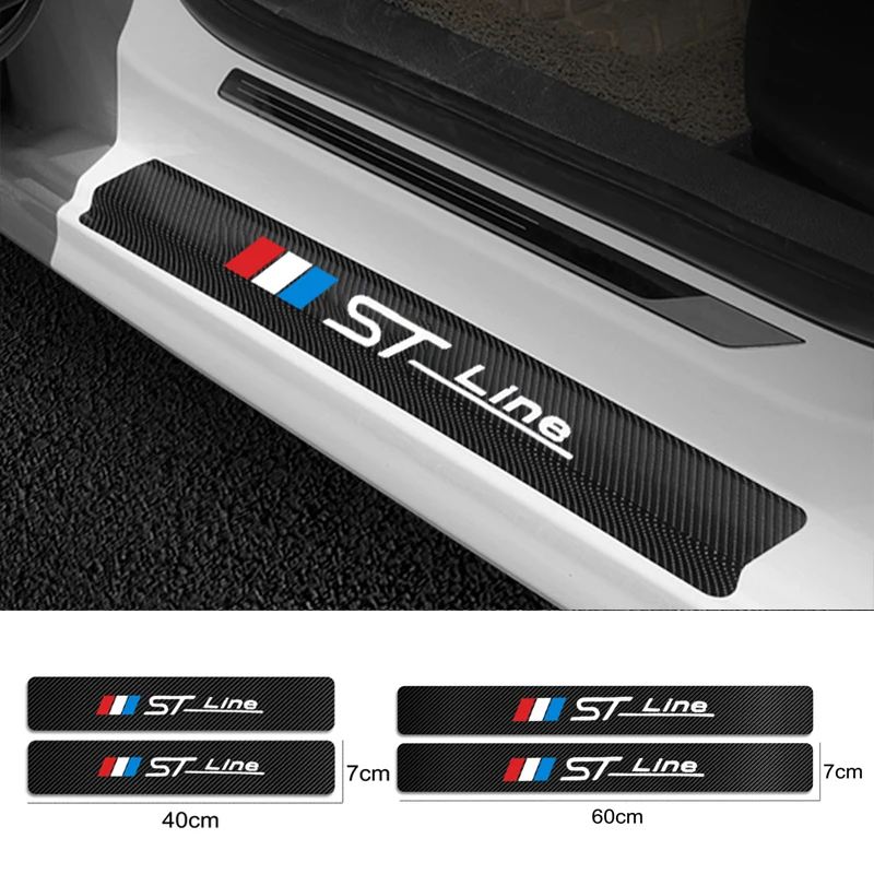 Для Ford Focus MK2 ST Stline Vignale F150 скребок педаль автомобиля аксессуары 4 шт. углеродного