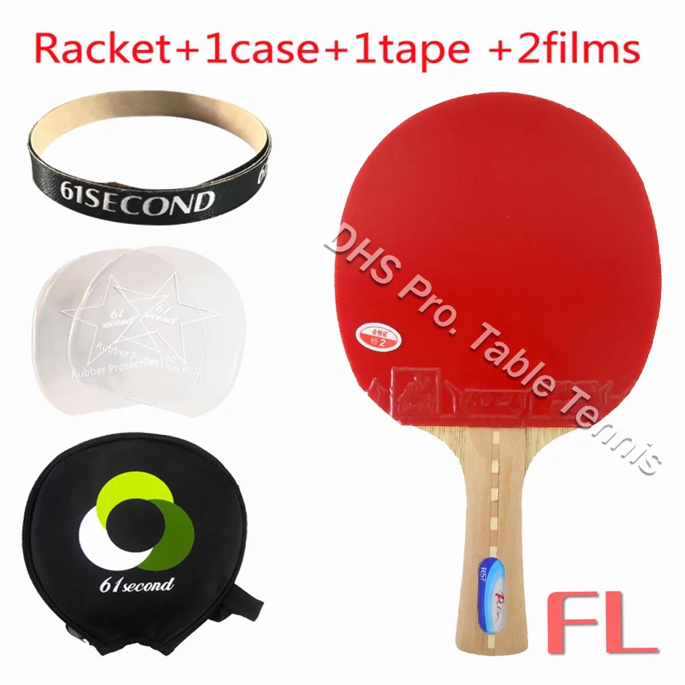 FL racket 1case Профессиональная ракетка для настольного тенниса, ракетка Palio R57 Blade с 2x KTL Pro XT Rubbers - Цвет: FL racket 1case