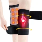 Фиксатор для колена 1 пара, регулируемый турмалиновый самонагревающийся магнитотерапевтический защитный пояс для колена при артрите, массажер для колена