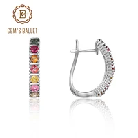 gems ballet 925 sterling silver elegant earrings multicolor natural gemstone clip earrings for women earrings jewelry 2021