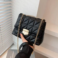 fashion crossbody messenger bags chain for women 2021 luxury brand designer pu leather ladies shoulder handbags purses totes