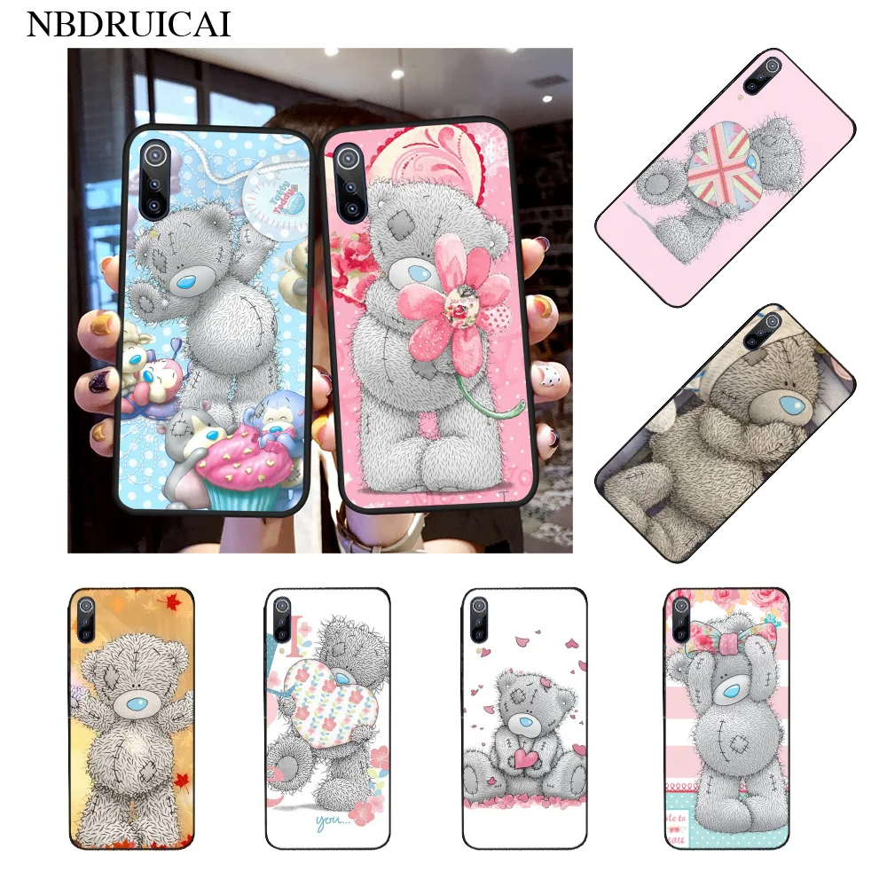 

NBDRUICAI Cute Cartoon Bear DIY Painted Bling Phone Case for Xiaomi Mi9 9SE 8SE Pocophone F1 Mi8 Lite