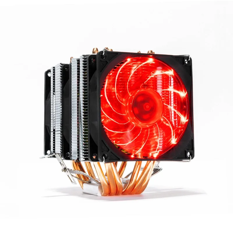 RGB CPU Радиатор 6 трубок Охлаждающий вентилятор Охлаждатель для процессора Intel AMD CPU LGA 1155 1156 1150 1366 2011 X79 2011-3 X99 Гнездо Материнская плата.