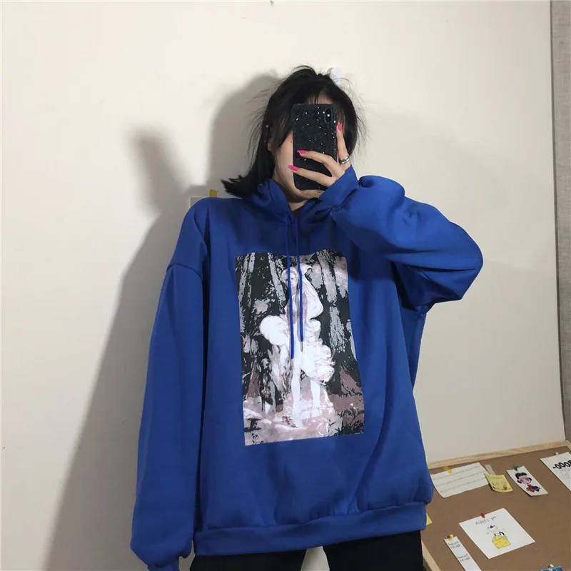 

ZOGAA Sweatshirt Women Funny Korean Tops Female Casual Pullover Women Hip Hop Hoodie Sweatshirt Long Sleeve Hoodie Streetwear